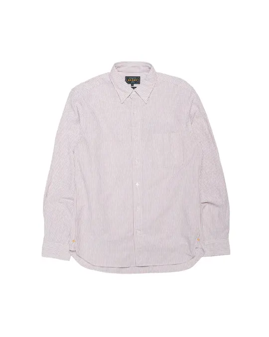 Beams Plus B.D. Oxford Candy Stripe Wine
