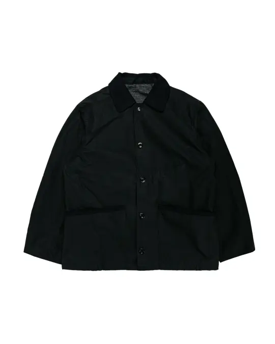 Conkers Blanket Jacket Cotton Dry Wax Black