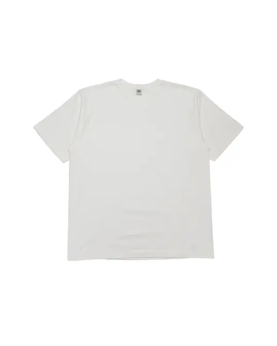 Denime Lot. 275 Front V Crew Neck T-Shirt Solid Color Off White
