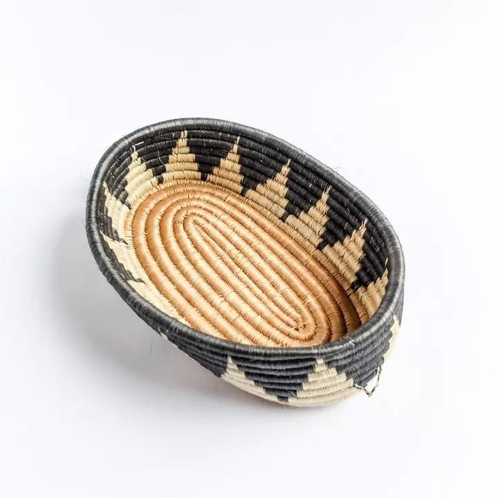 Oval Basket in Black and White