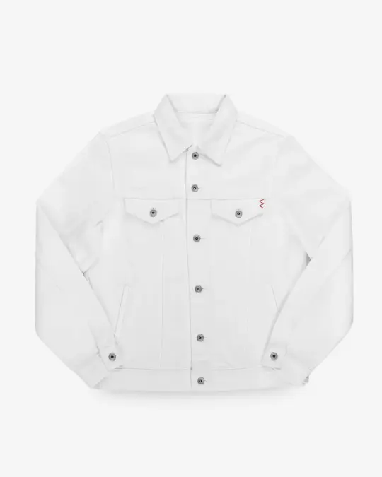 21oz Selvedge Denim Modified Type III Jacket - White