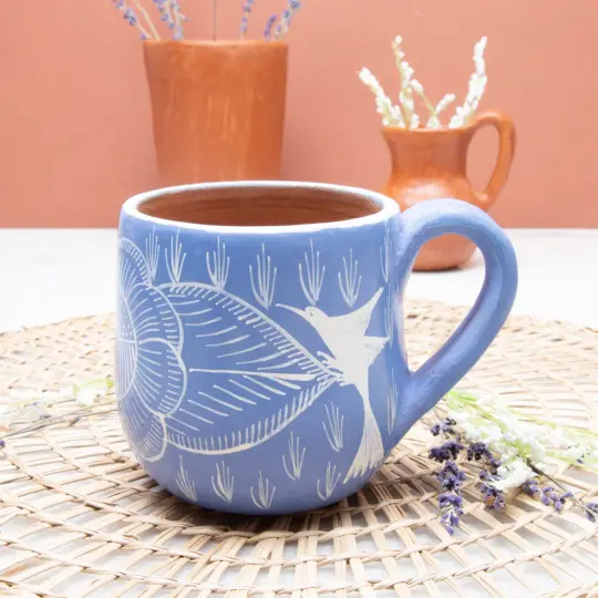 Huancito Hand-Painted Clay Mug