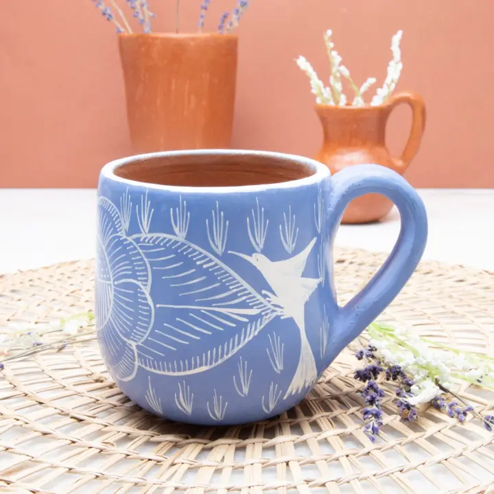 Huancito Hand-Painted Clay Mug