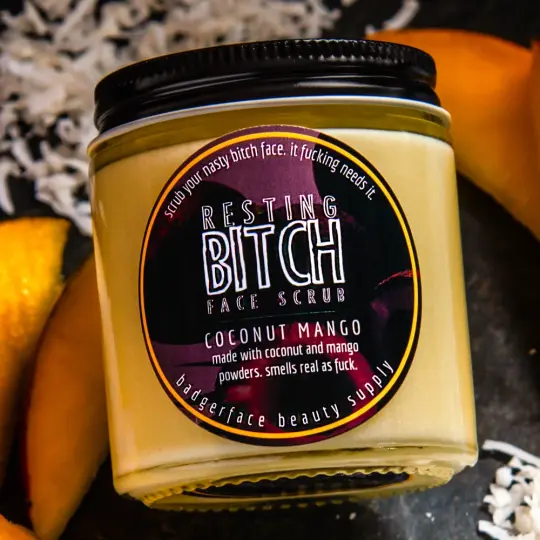 Coconut Mango Resting Bitch Face Scrub.