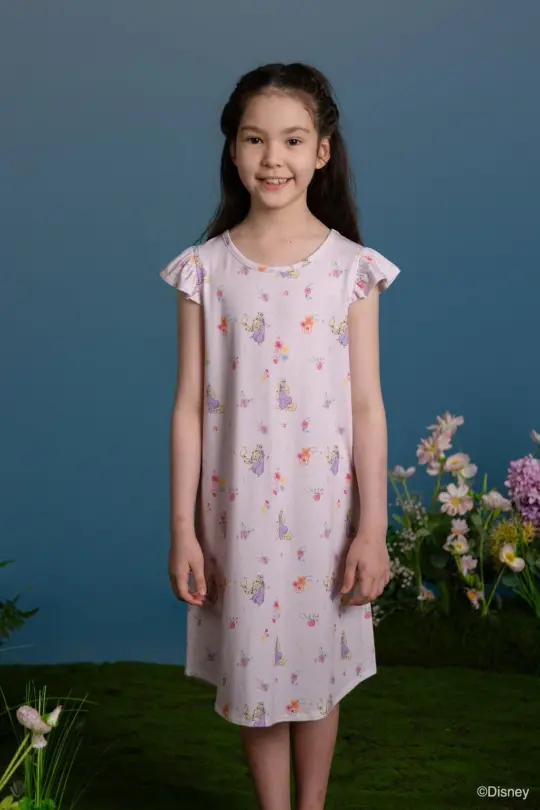 Girls' Flutter Nightgown - Lilac Floral Rapunzel (3Y left!)