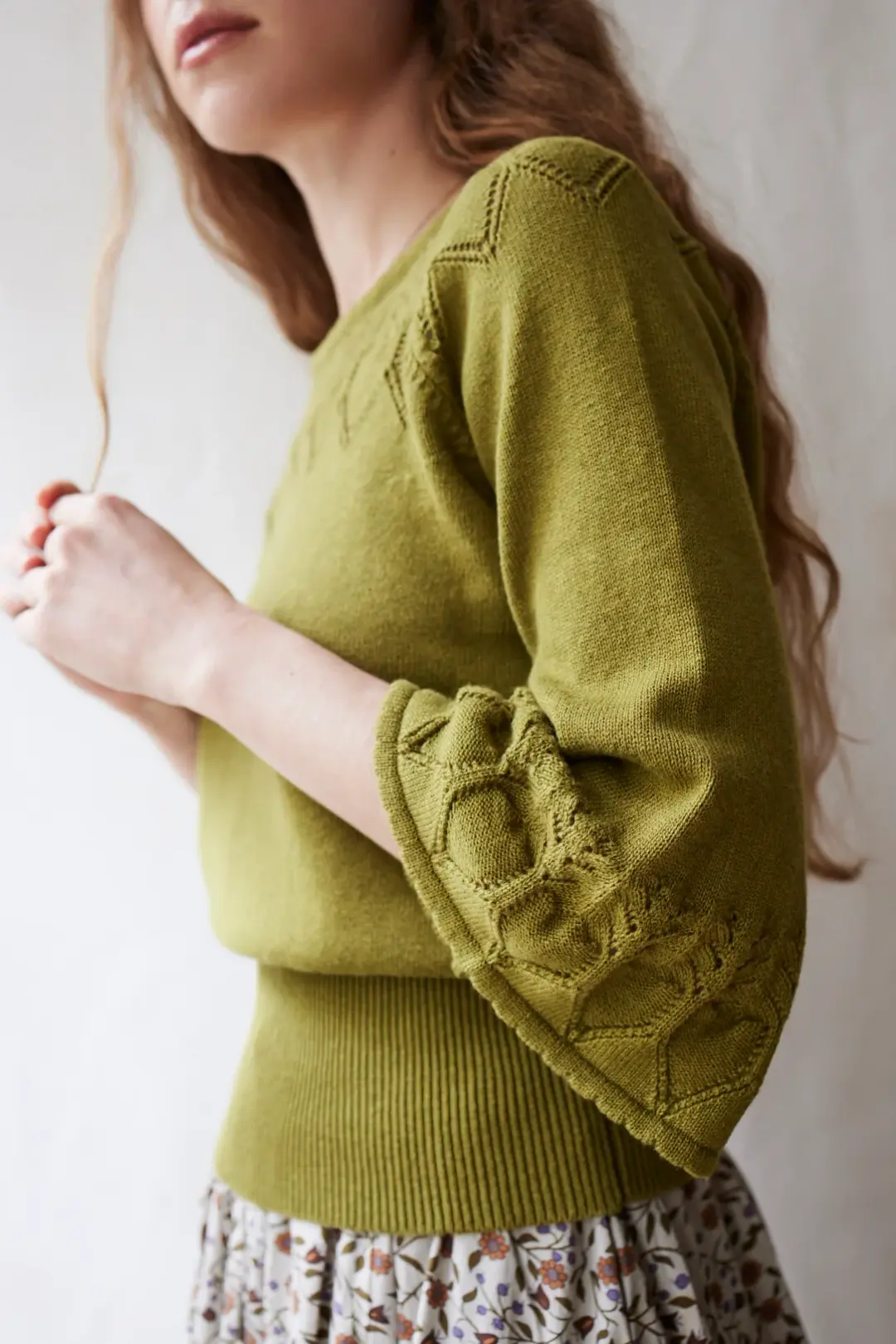 “Malva” pull léger en coton et cachemire bourgeon