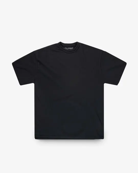 UTILITEES - 10oz Heavyweight Crew Neck T-Shirt - Black