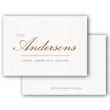 Classic Script Font Family Enclosure Card