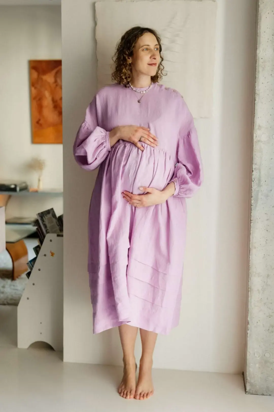 Gale – Oversized Maternity Linen Dress