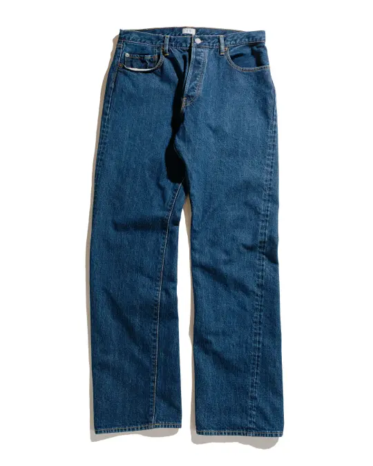 CIOTA Straight 5 Pocket Pants (Real Indigo) Dark Blue Damage