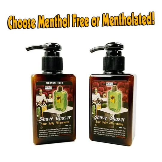 Shave Chaser Star Jelly Aftershave | A Whole New Species of Aftershave | Mentholated or Menthol Free! | Homage To An Iconic Classic!