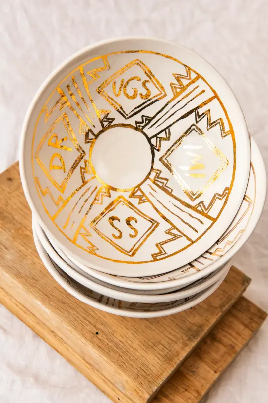 IMISSDRUGS gold lustre bowl