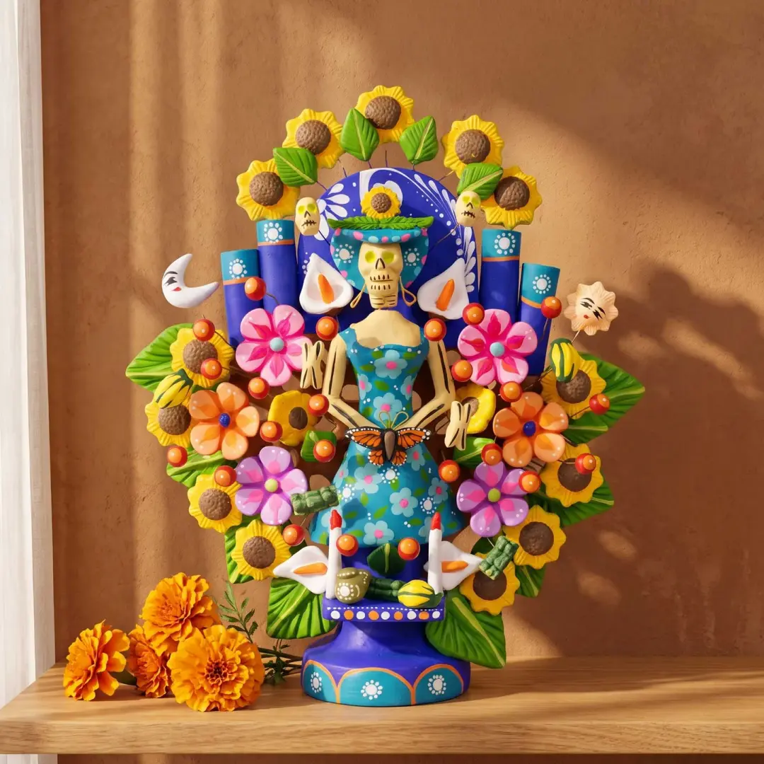 Day of the Dead Catrina Tree of Life 1ft Sculpture