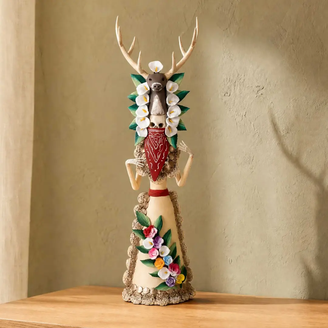 La Danza del Venado Catrina Sculpture