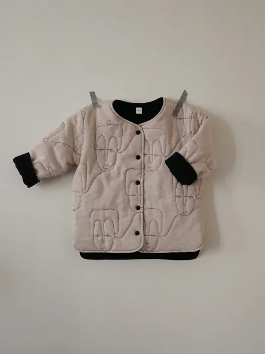 Veste matelassée - Beige chiné / Quilted jacket