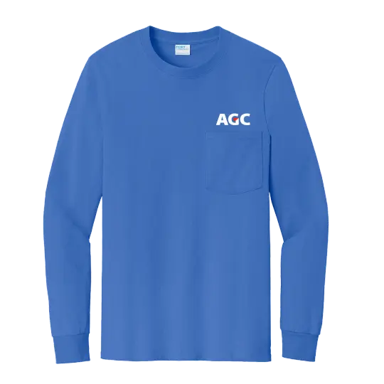 AGC PC61LSPT Tall Long Sleeve Pocket Tee