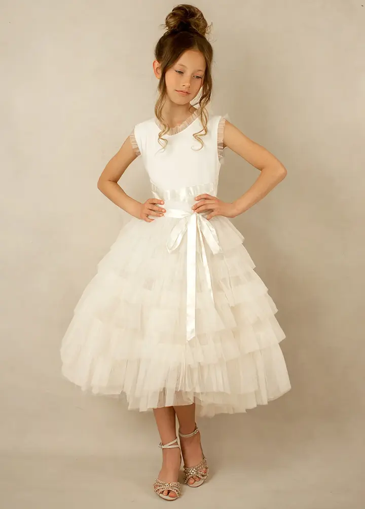Evian Flower Girl Dress in Lily