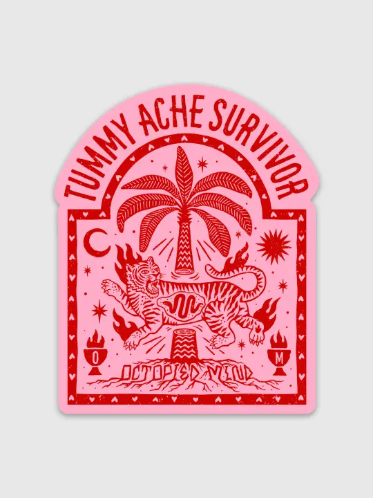 Tummy Ache Survivor Sticker