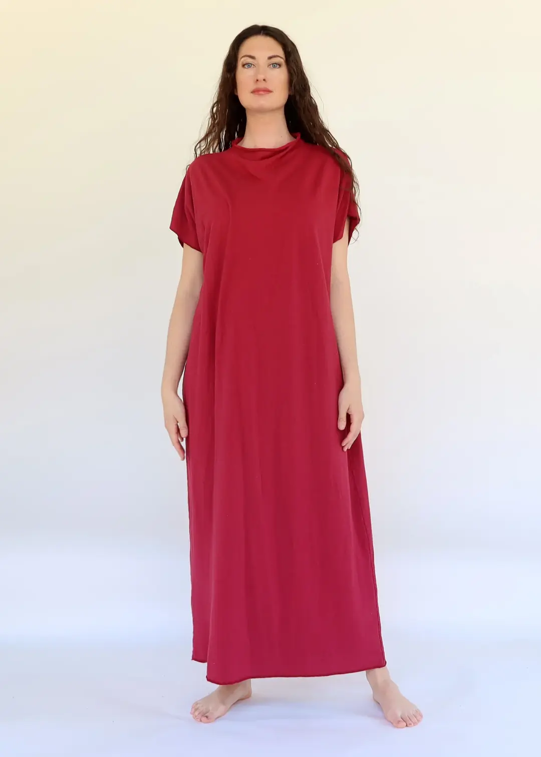 Roll Neck Poppy Long Kaftan