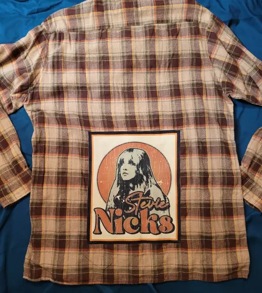 Stevie Nicks band patch flannel