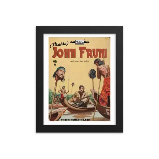 John Frum Shave Den Framed Print