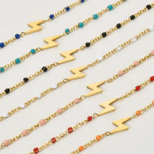 Colourful Lightning Bolt Beaded Bracelet