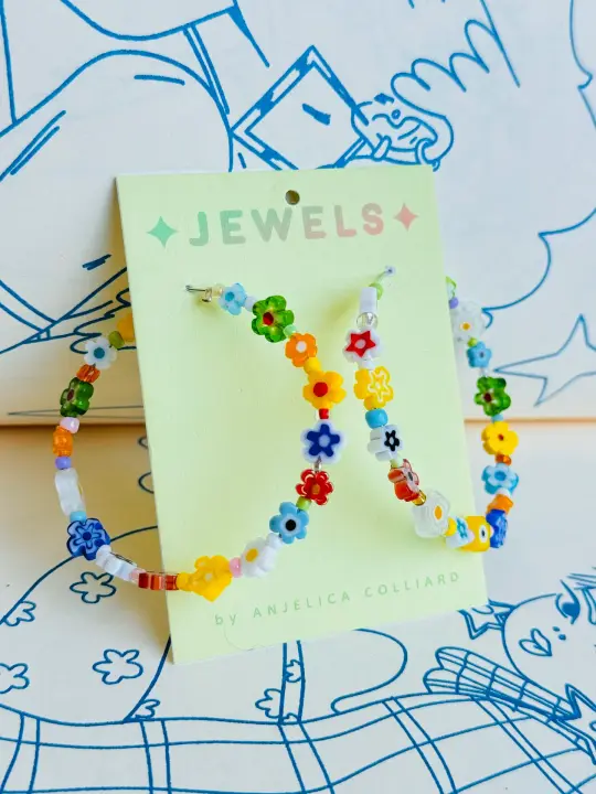 Jellicore Beaded Hoop Earrings