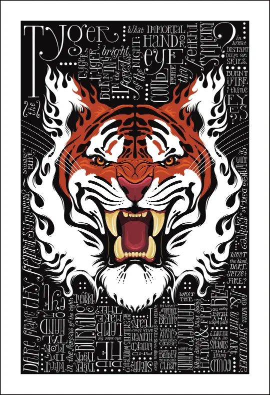 Tyger Poem Print