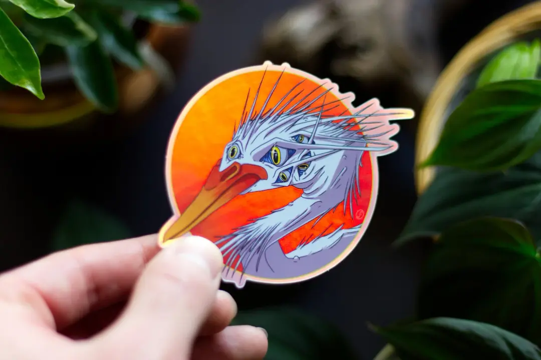Solitary Hunt Holo Sticker