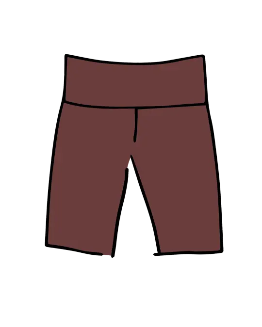 High Rise Bike Shorts Chestnut