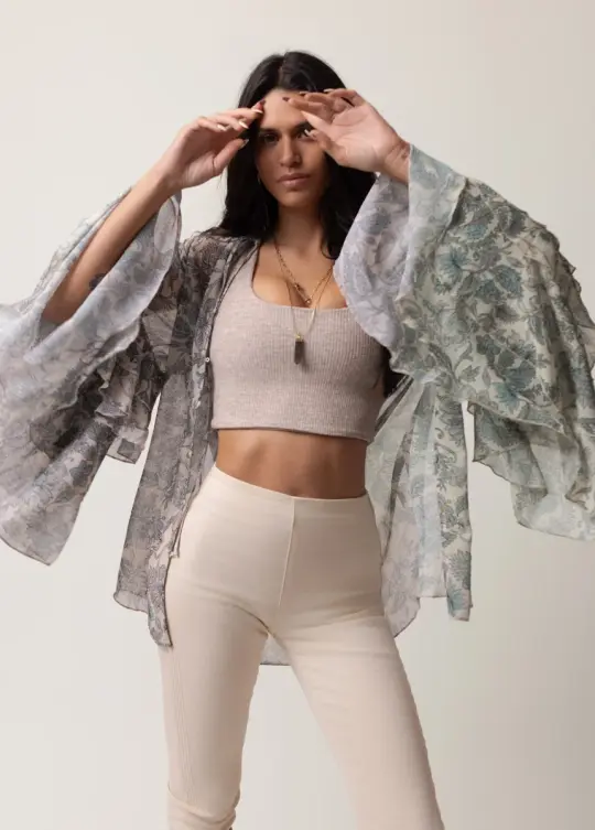 Innessa Top in Whisper Blue Floral