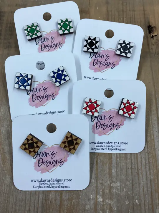 Crystal Star Quilt Block Stud