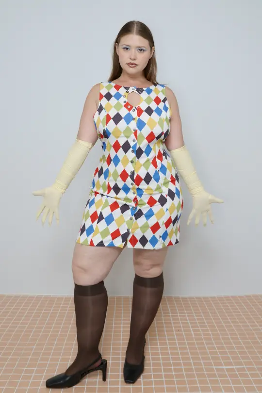 Unbuttoned Soft Linen Mini Dress Harlequin