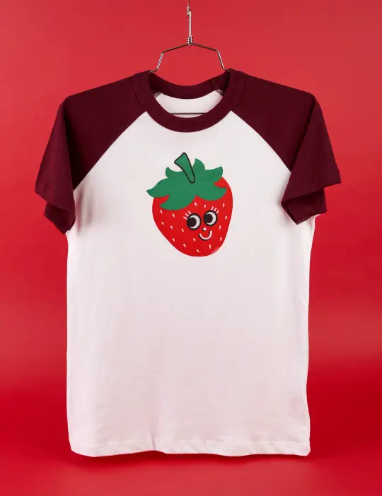 Produce Raglan Tee - Strawberry *FINAL SALE*