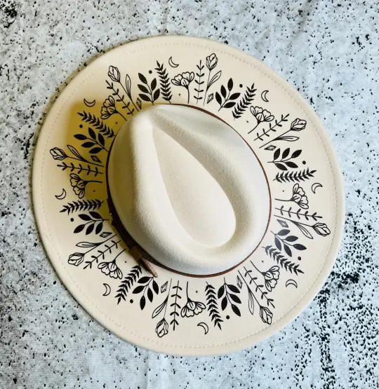 Cream Botanicals Vegan Felt XL Wide Brim Hat