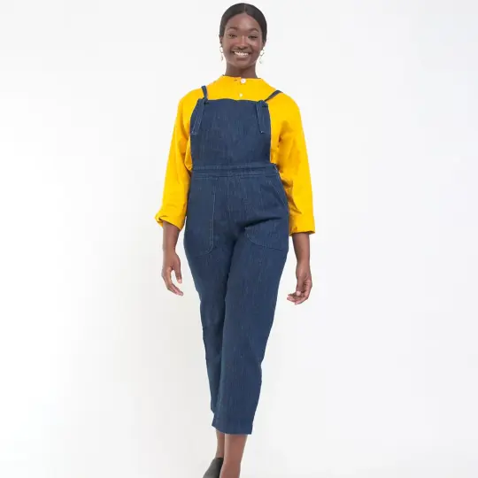 Knot Overalls in Dark Indigo