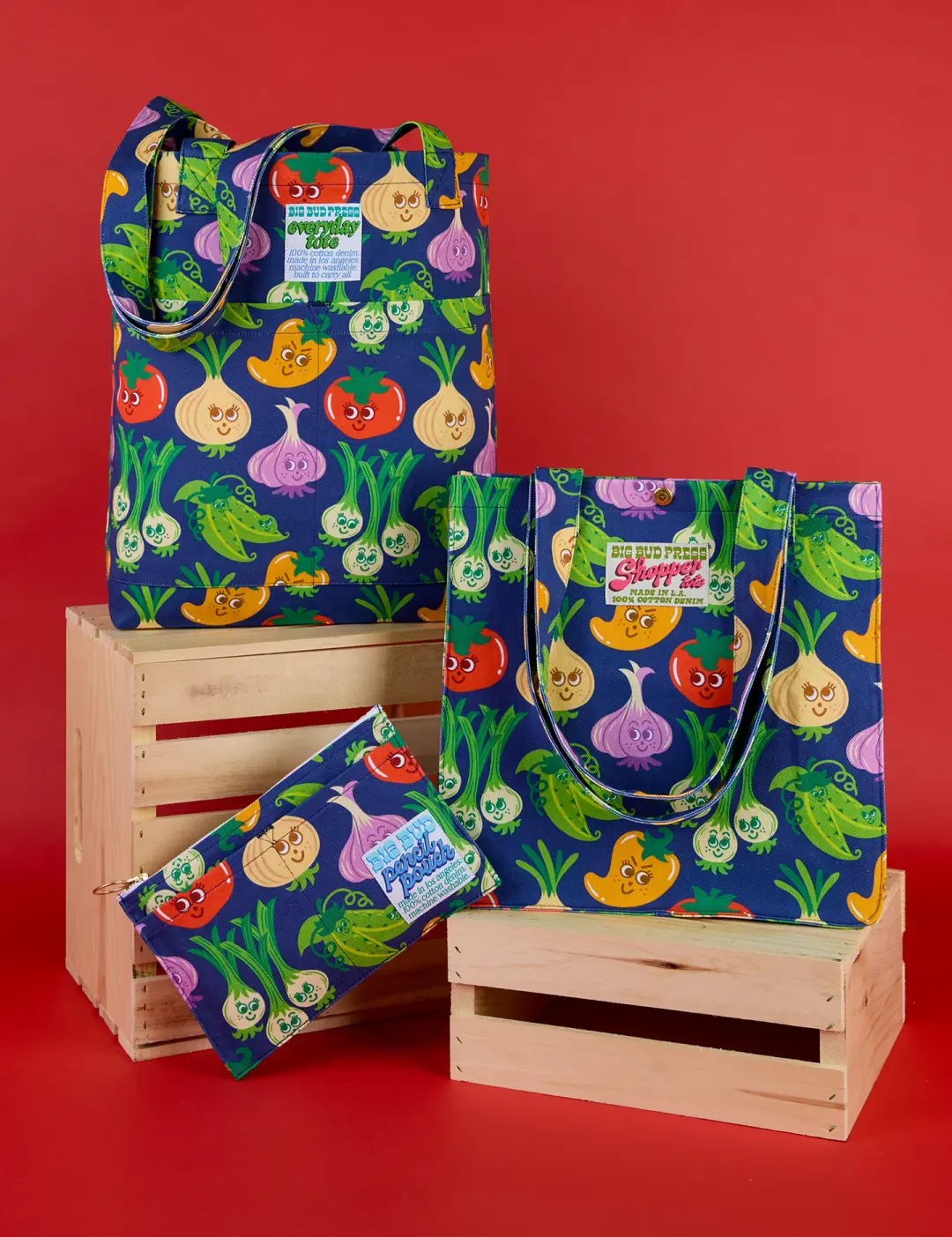 Veggie Village Printed Bags *FINAL SALE*