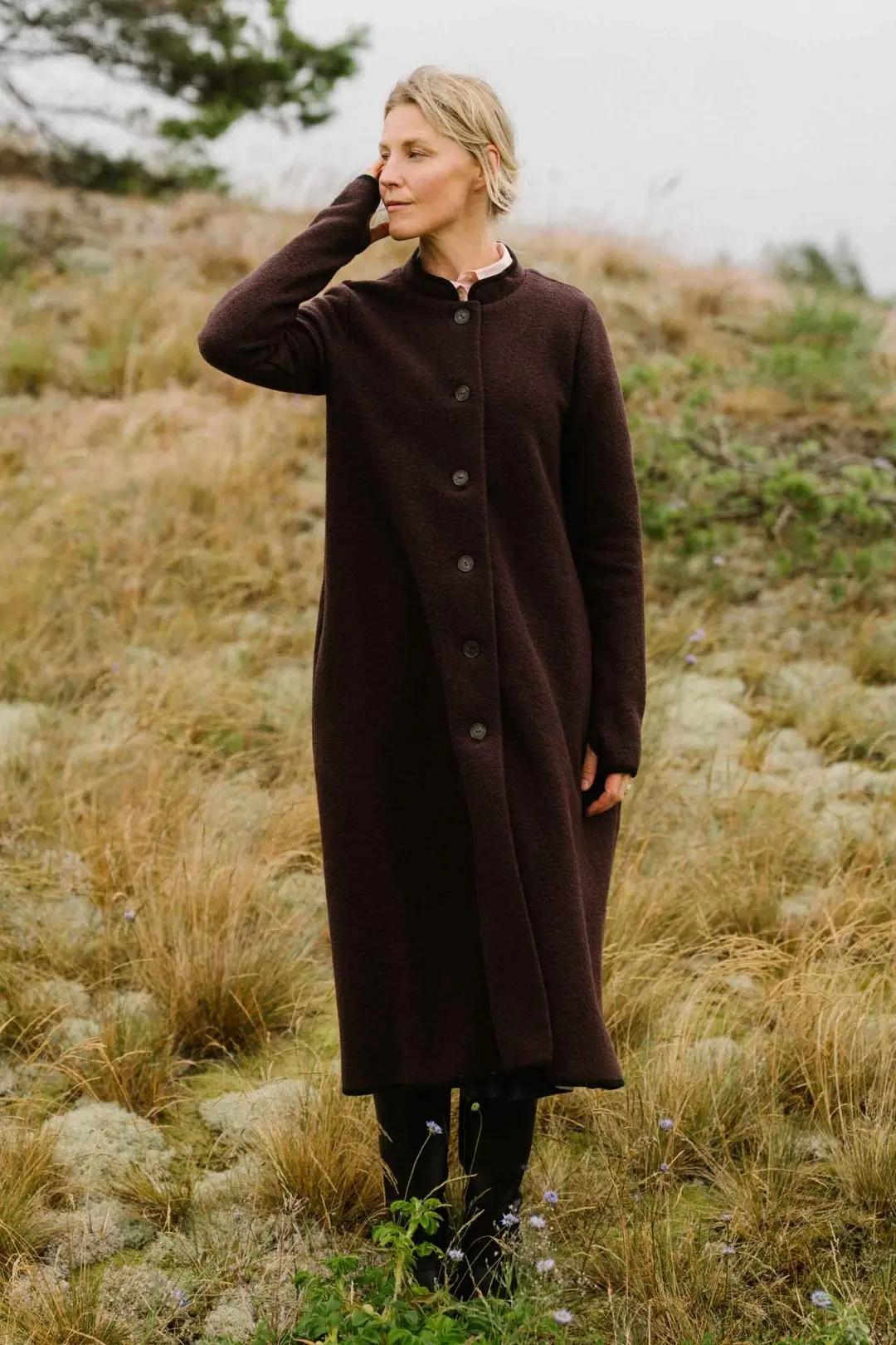 Classic – Virgin Wool Coat with Thumbhole Sleeves