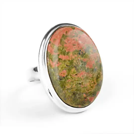 Unakite Jasper Gemstone Ring