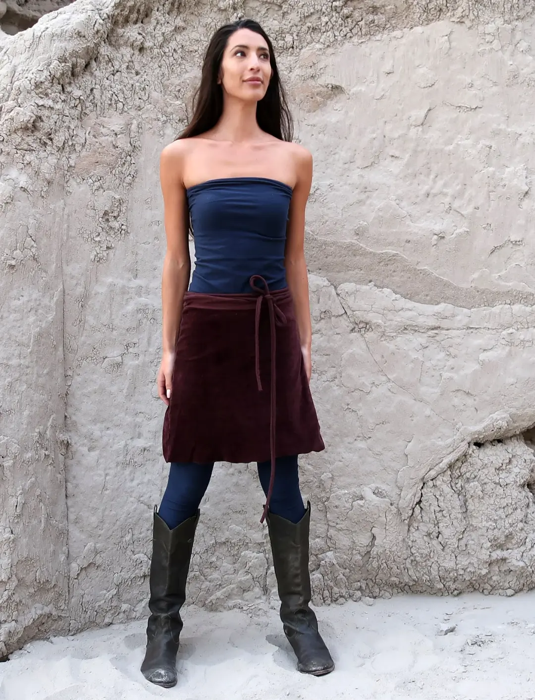 VELOUR Simplicity Wrap Short Skirt