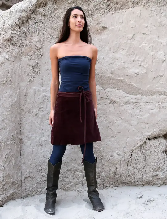 VELOUR Simplicity Wrap Short Skirt