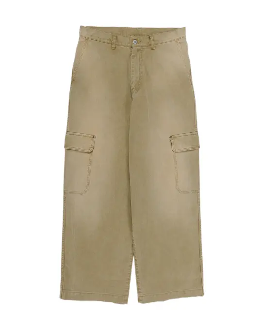 ssstein Sulfur Dyed Whip Cord Vintage Trousers Khaki