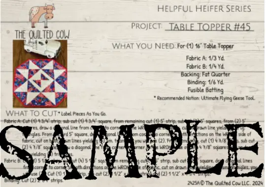 Helpful Heifer Table Topper #45