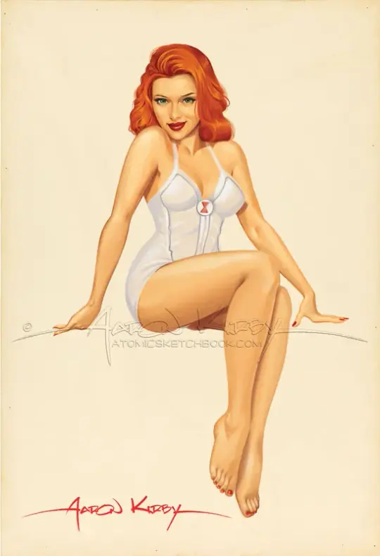 Black Widow (Scarlett Johansson) pin up print