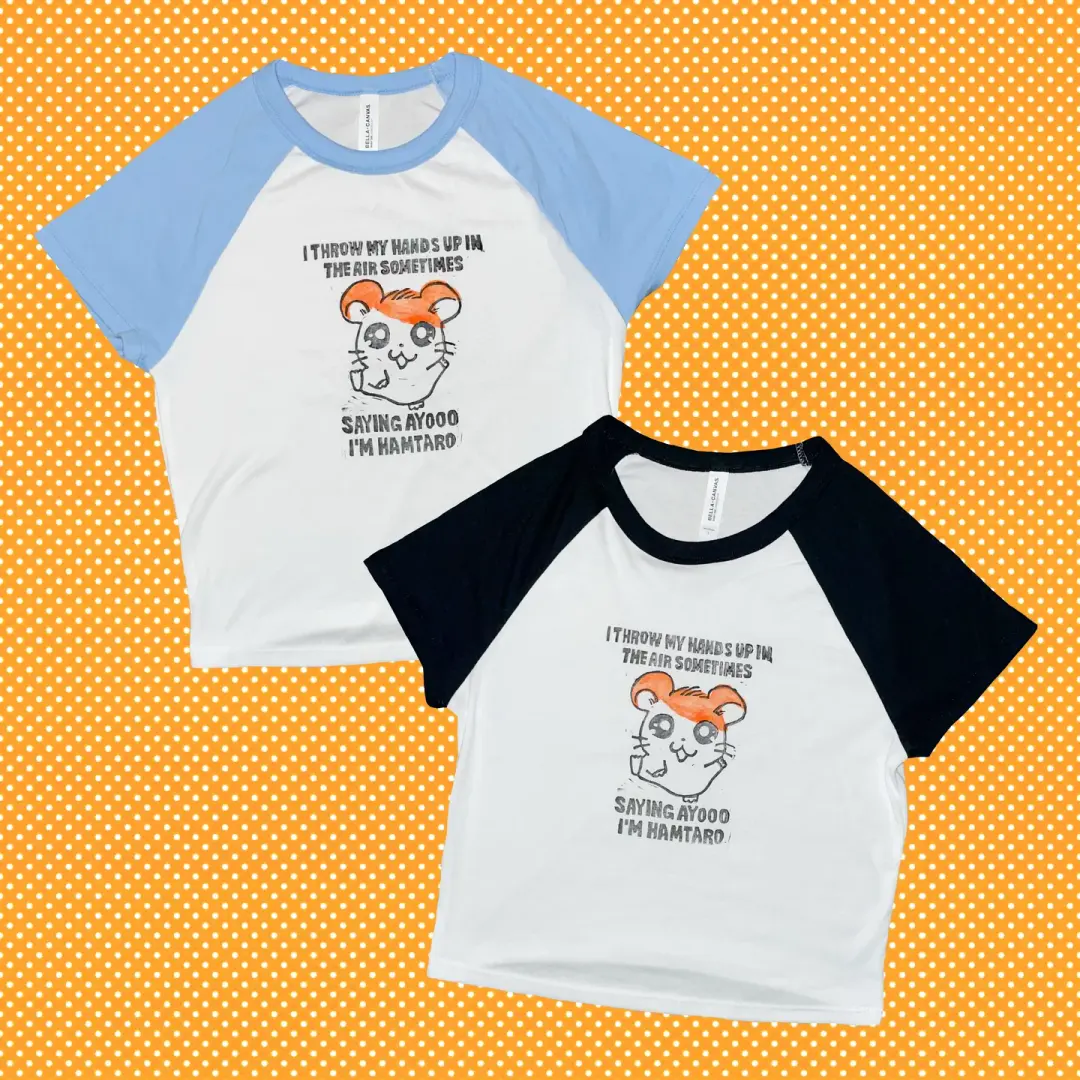 hamtaro cropped tshirt