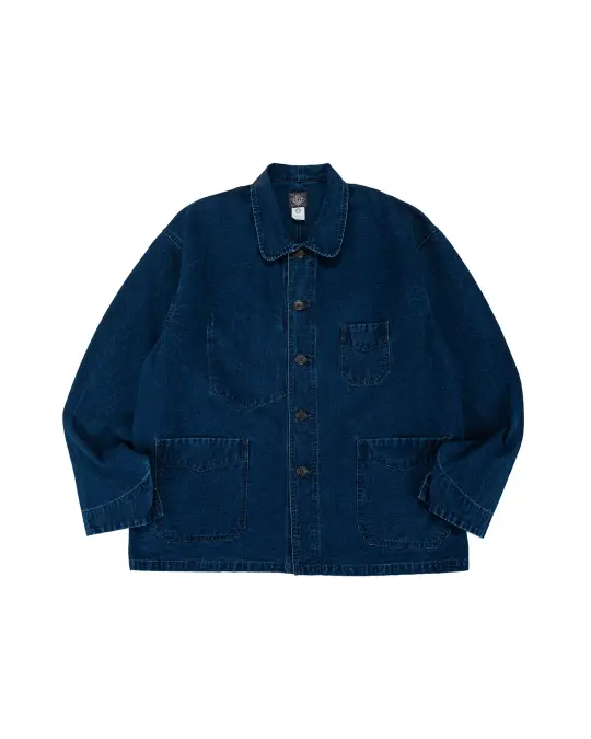 Post O'Alls POST Chinois Travail 2 Vintage Indigo Canvas Deep Washed Indigo
