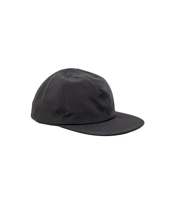 Found Feather 5 Panel Snap Back Nylon Dyed Tusser Black