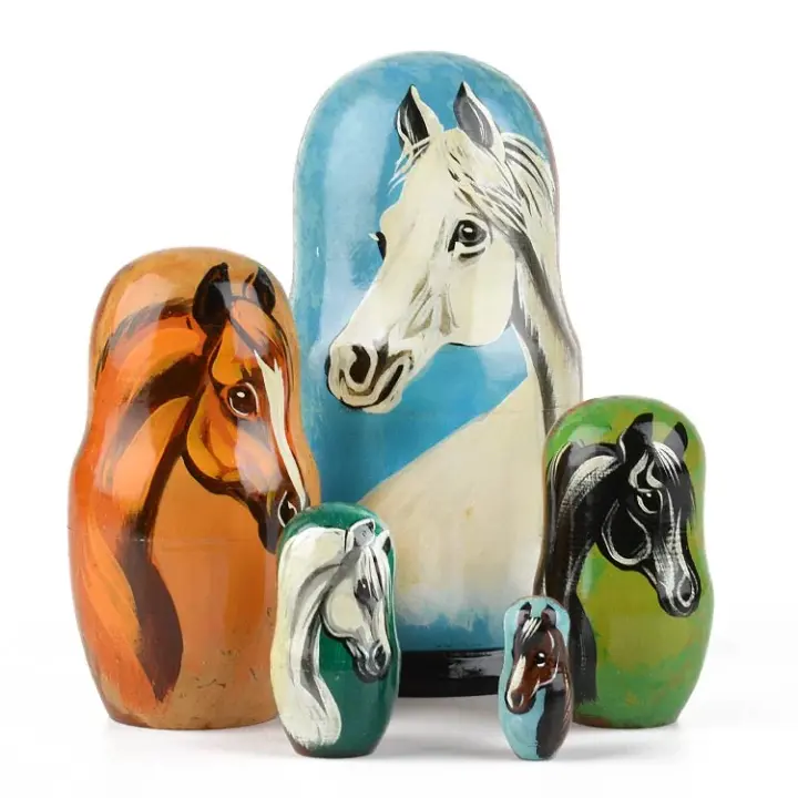Russian Horses Stacking Doll