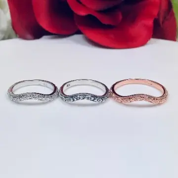 Floral Curved Band, Simple Double Flower, Vintage Jewelry Design#D512
