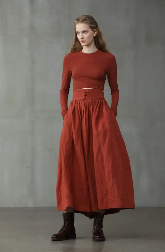 Hannah 38 |  Girdle linen skirt